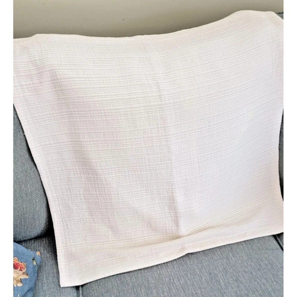 West Elm Dreamy Cotton Gauze White Euro Sham 20